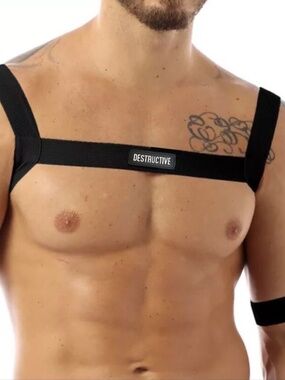 Destructive Stretch Chest Harness Medium Gently worn 100% nylon Stretches to fit